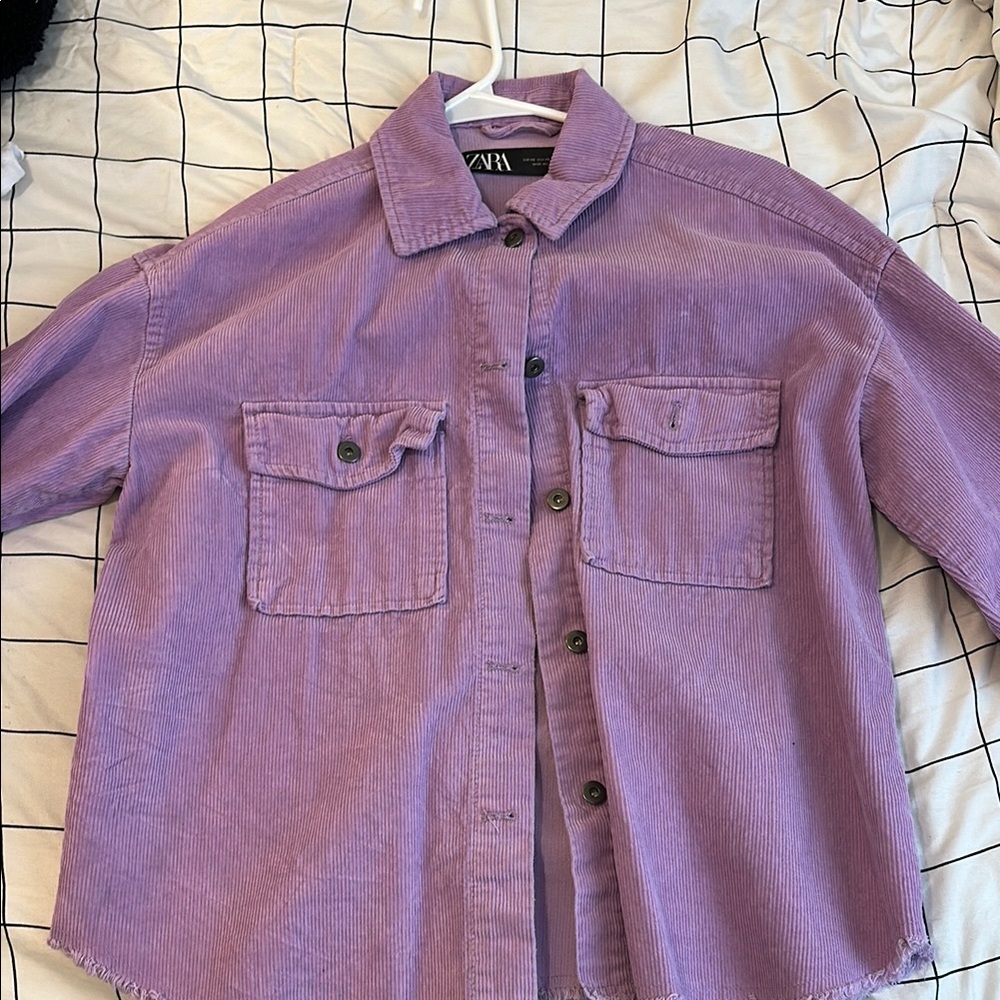 Zara Kids Purple Corduroy Shirt